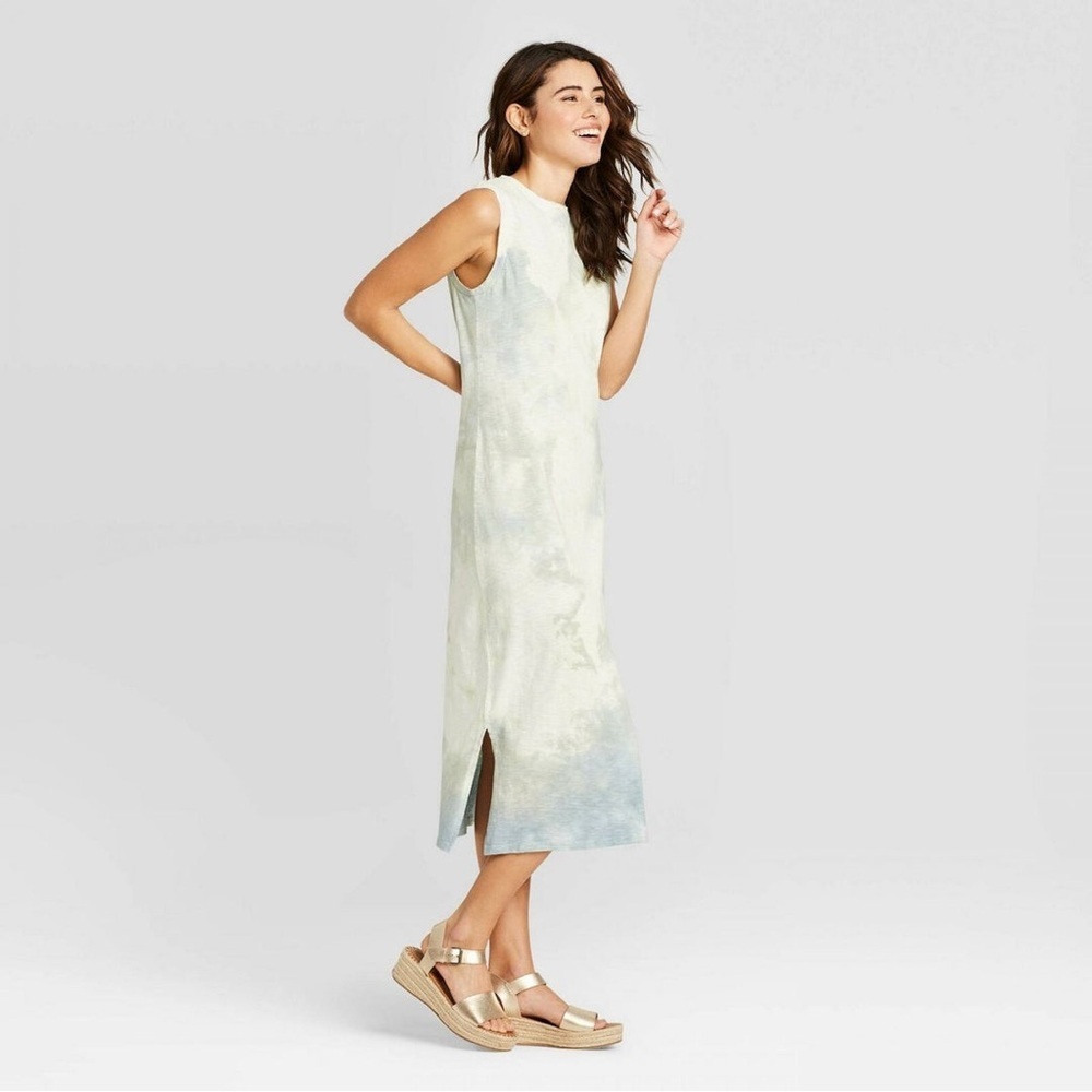 Universal Thread Ocean Tie-Dye Sleeveless Midi-Dress